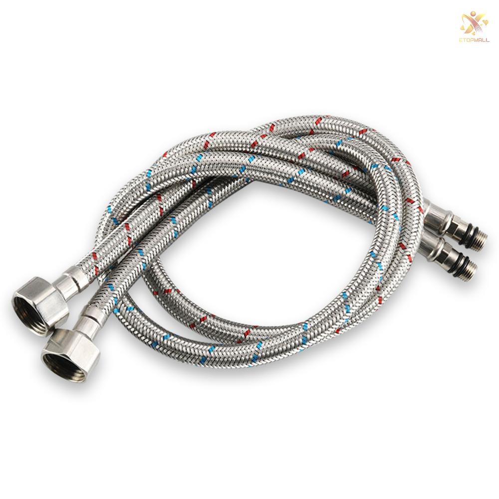 Ready E T 9 16 Sink Faucets Hoses 23 Inch Long Basin Water Tap Inlet Hose Adjustable Hot And Cold Water Supply Hose Braided Stainless Steel Hoses Shopee Singapore