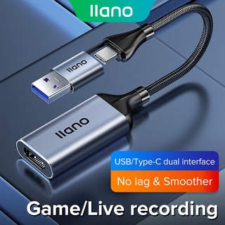 llano Video Capture Card HDMI to USB 1080P Game Capture Card Recorder Device for Gaming Teaching Conference Broadcasting