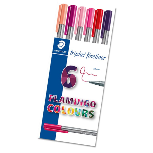 STAEDTLER Fineliner triplus "MY flamingo COLOURS" 6er Etui STAEDTLER Fineliner triplus "MY flamingo COLOURS" 6er Etui