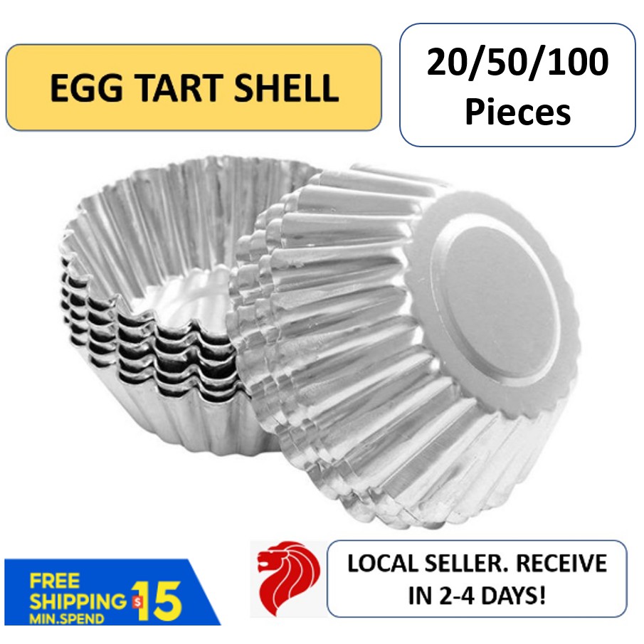 [SG SELLER] 20/50/100 pcs Disposable Egg Tart mould egg tart mold