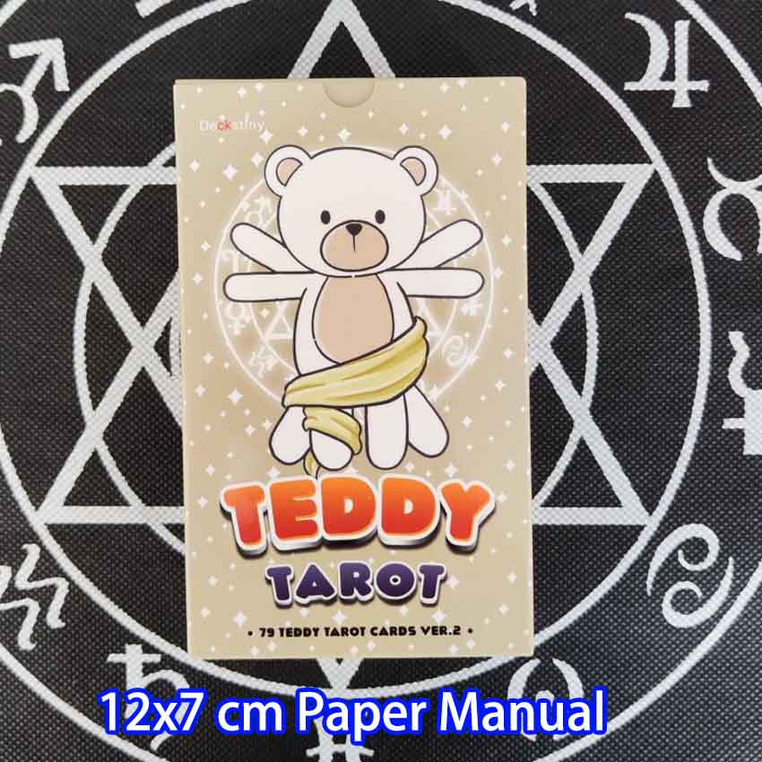 12x7 cm Teddy Tarot Card Game Paper Manual Shopee Singapore