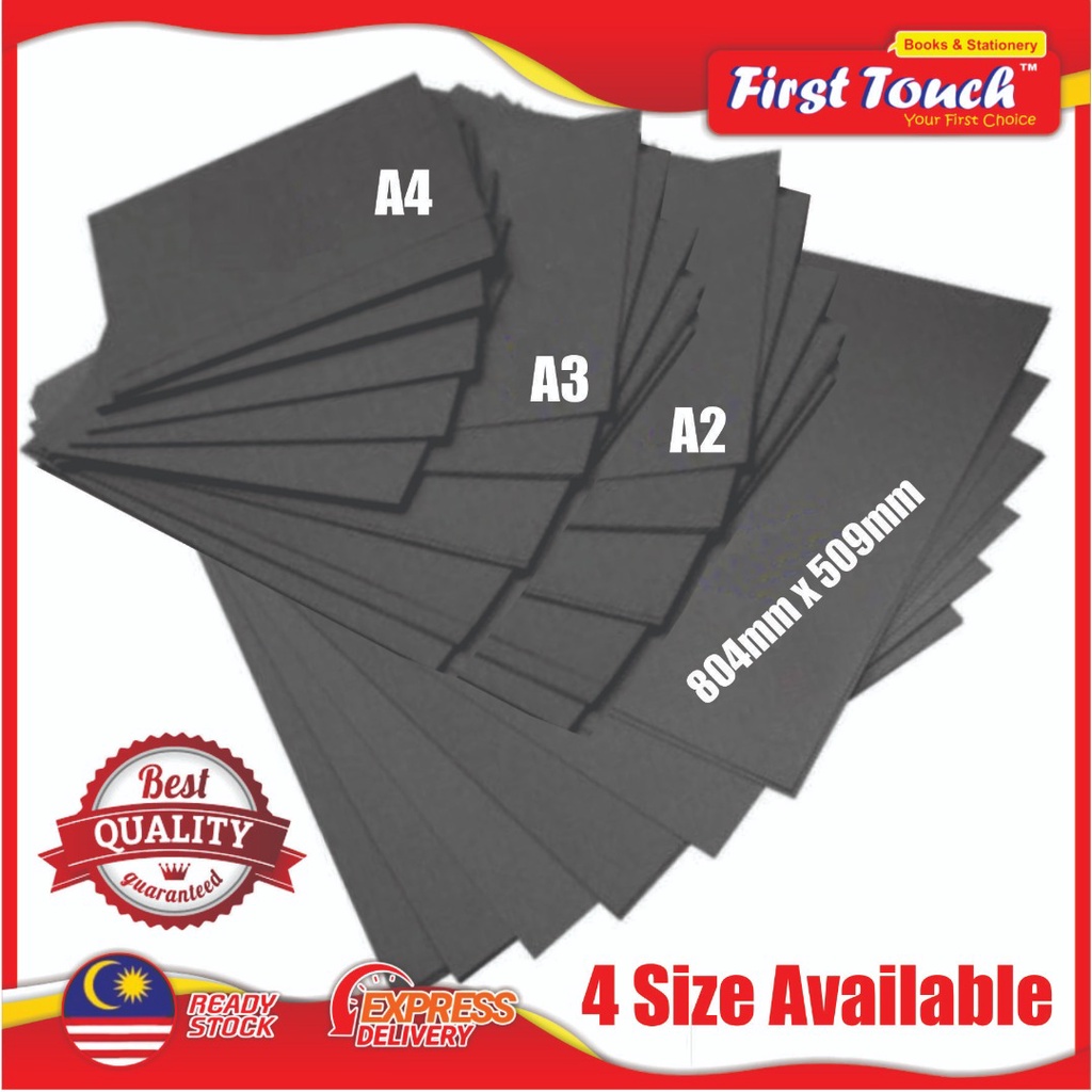 Black Mounting Board Black Card Modeling Board Mounting Board Black Board Hitam Kad Board A4 A3 A2 804mm X 509mm Shopee Singapore