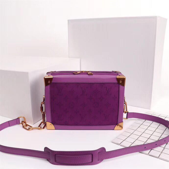 Louis Vuitton SOFT TRUNK handbags lv denim bags lv small boxes square bags handbags men and ...