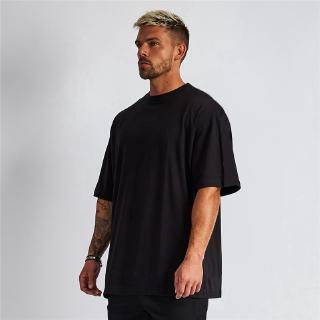 Mens Loose Oversized Fit Short Sleeve T-shirt With Dropped Shoulder ...