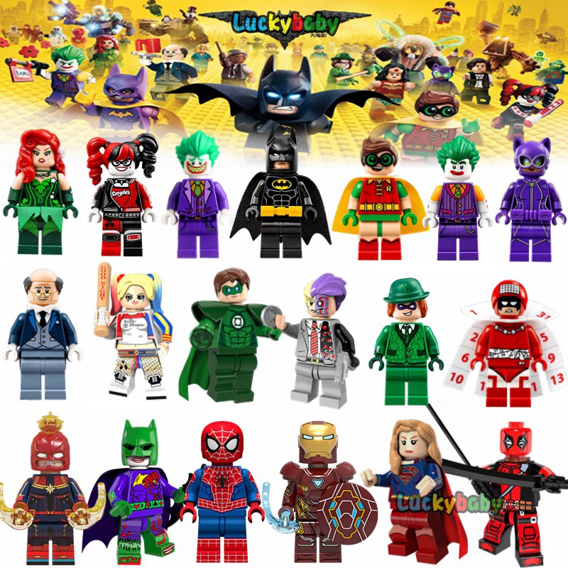 Lego Batman Movie Minifigures Joker Robin Harley Quinn Catwoman Spiderman Dc Super Heroes Building Blocks Toys Bubble Store