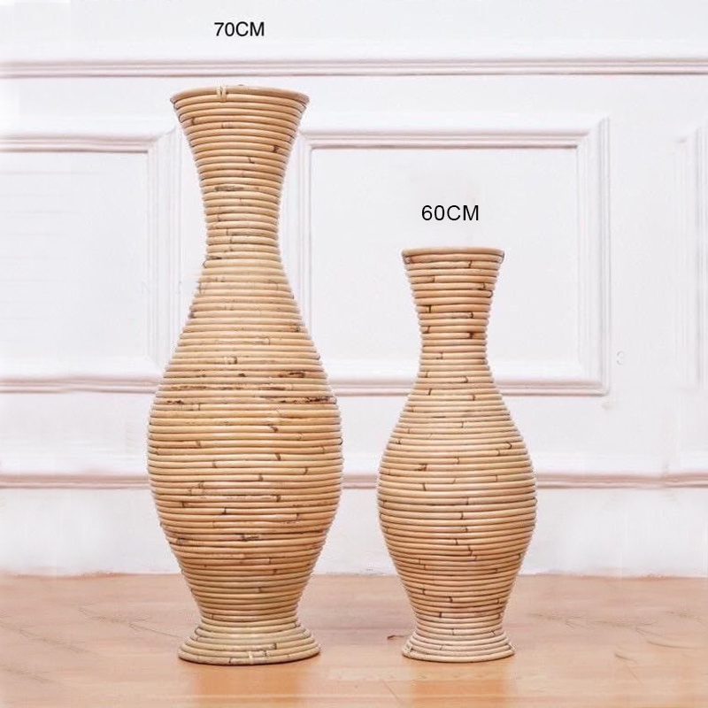 Rattan Urns/Rattan Flower Vase Already Varnished Large Size 60 70 cm