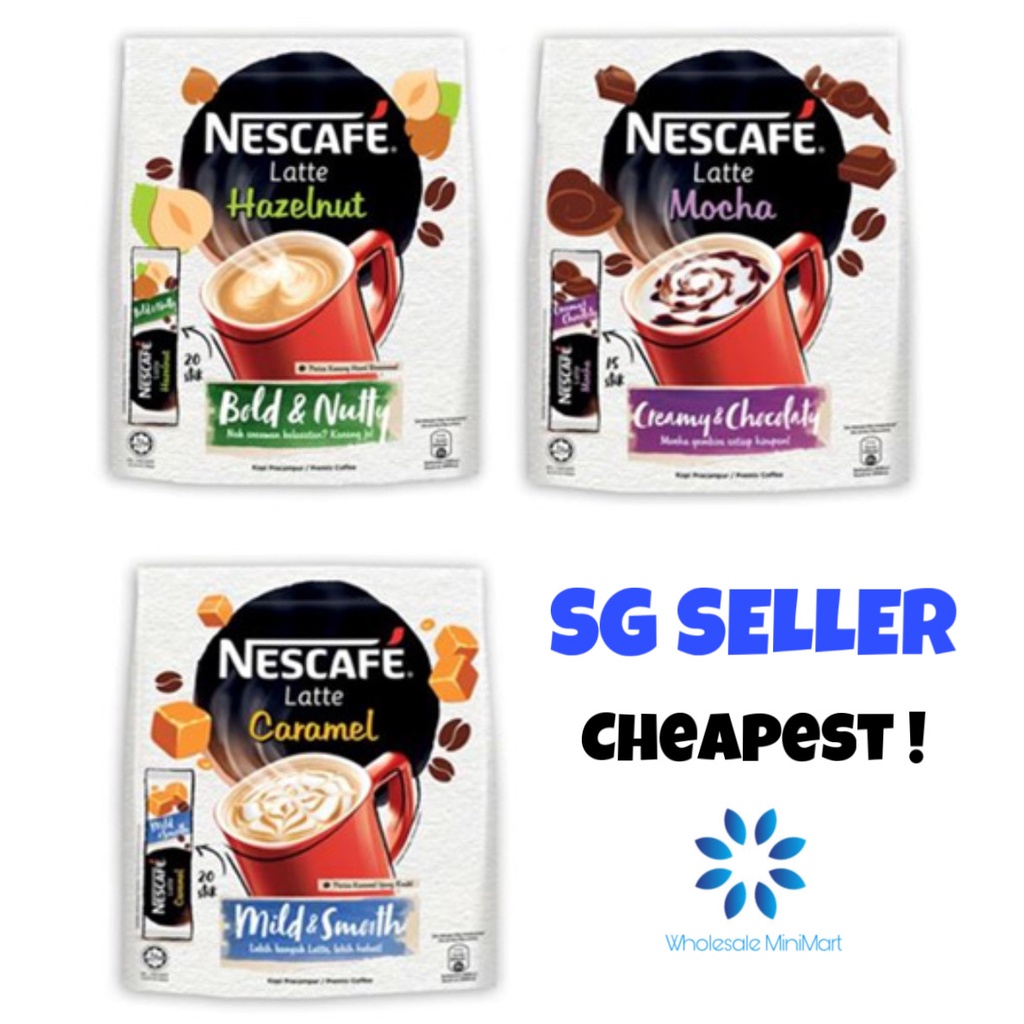 (CHEAPEST SG SELLER) Nescafe Latte Caramel/Hazelnut/Mocha (Bundle Deal