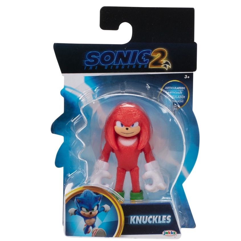 Sonic 2 the Hedgehog 2.5-inch Knuckles Bendable & Articulated Action ...