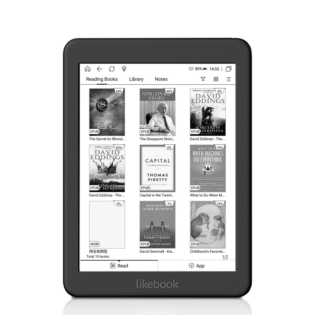 7.8 Carta Touch Screen,300PPI 8Core Processor，Adjustable Built-in Warm/Cold Light Support Google Play Store 16GB Android 6.0 Built-in Audible Likebook Mars E-Reader 