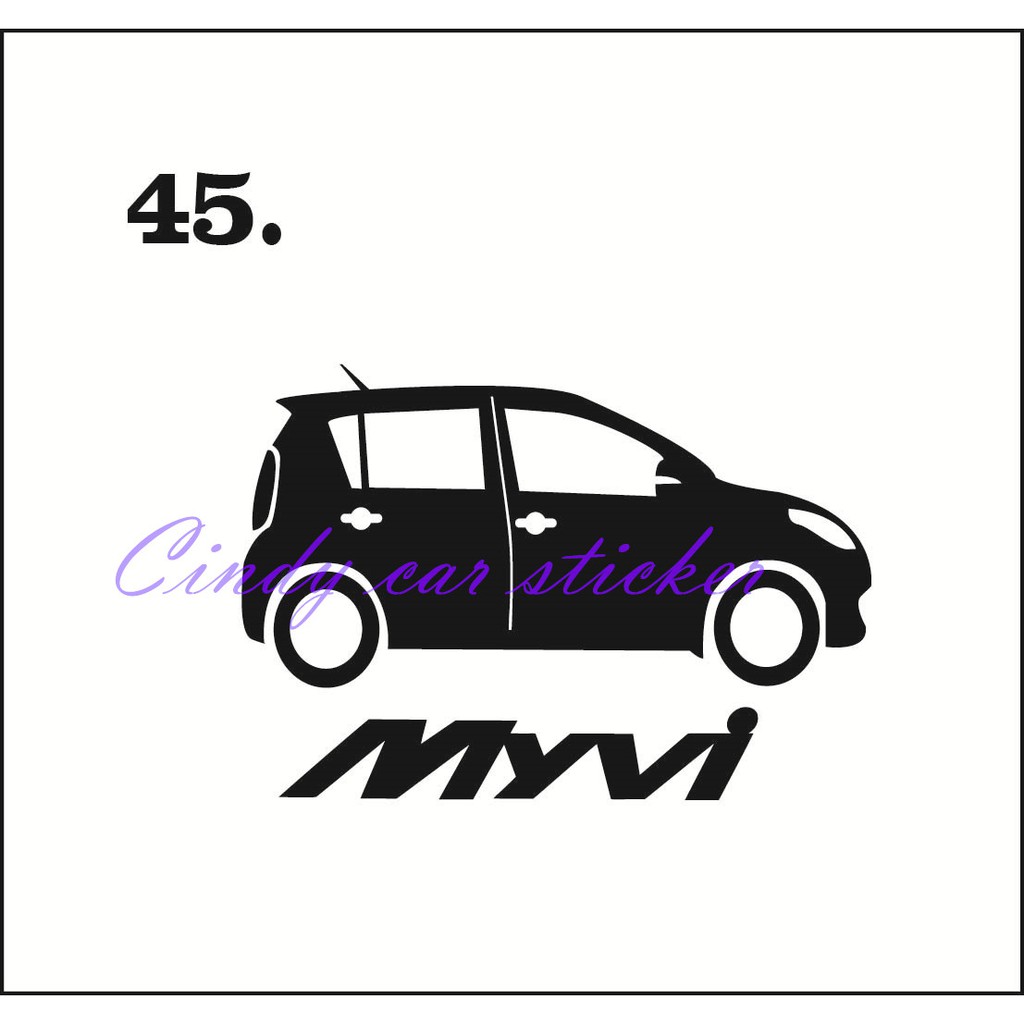 Myvi Jdm Decals - Car Sticker Japanese Domestic Market ...