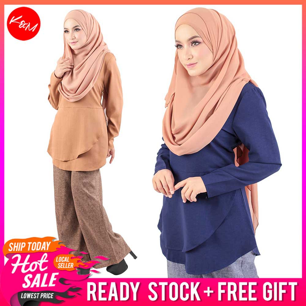 double layer peplum top