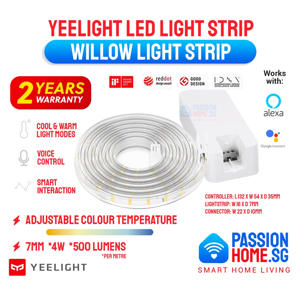 Yeelight Willow Light Strip - 4W - 500Lumens - Works with Xiaomi Home ...