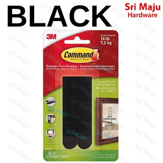 Shop Malaysia Maju 17206 White Black 3m Command 7 2kg Large Picture Hanging Frame Hook Wall Organizer 17206 Shopee Singapore