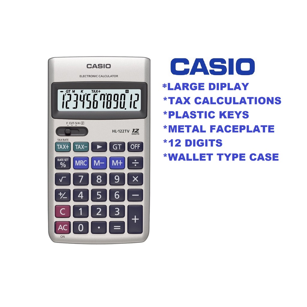 CASIO HL-122TV WALLET TYPE 12 DIGIT CALCULATOR | Shopee Singapore