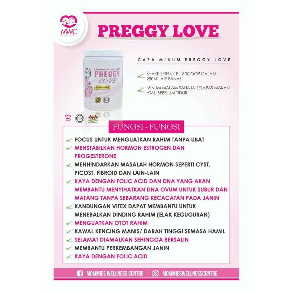 Shop Malaysia Pl Preggy Love Susu Strawbery Almond Shopee Singapore