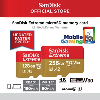 SanDisk Extreme microSD Card for Mobile Gaming  Limited Lifetime Warranty