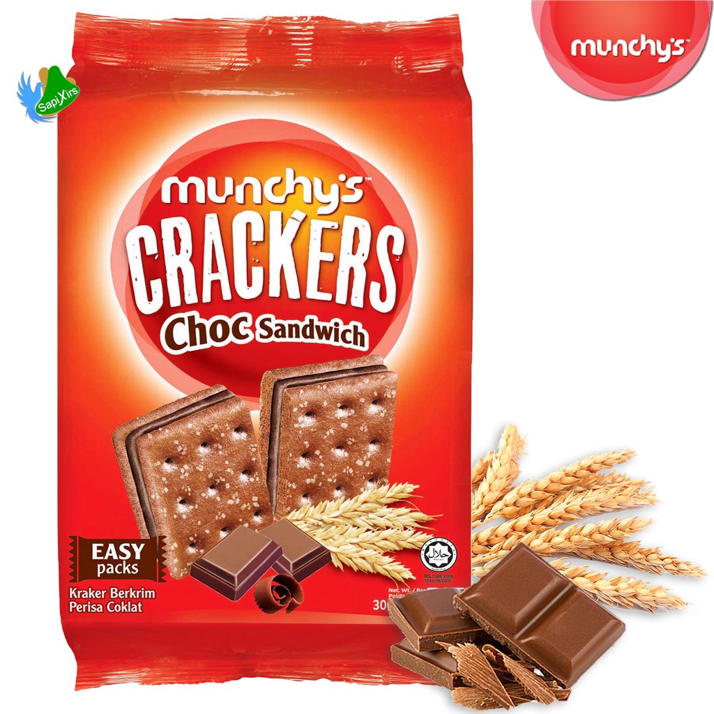 Munchy S Choc Sandwich Crackers 300g Munchy S Chocolate Biskut Shopee Singapore