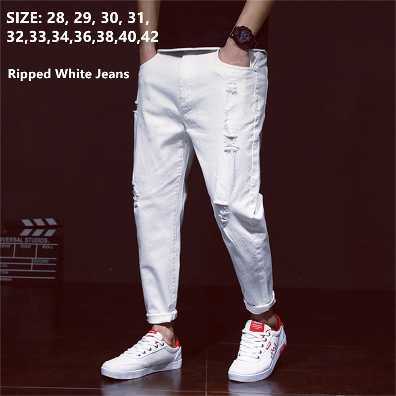 mens white pants size 42