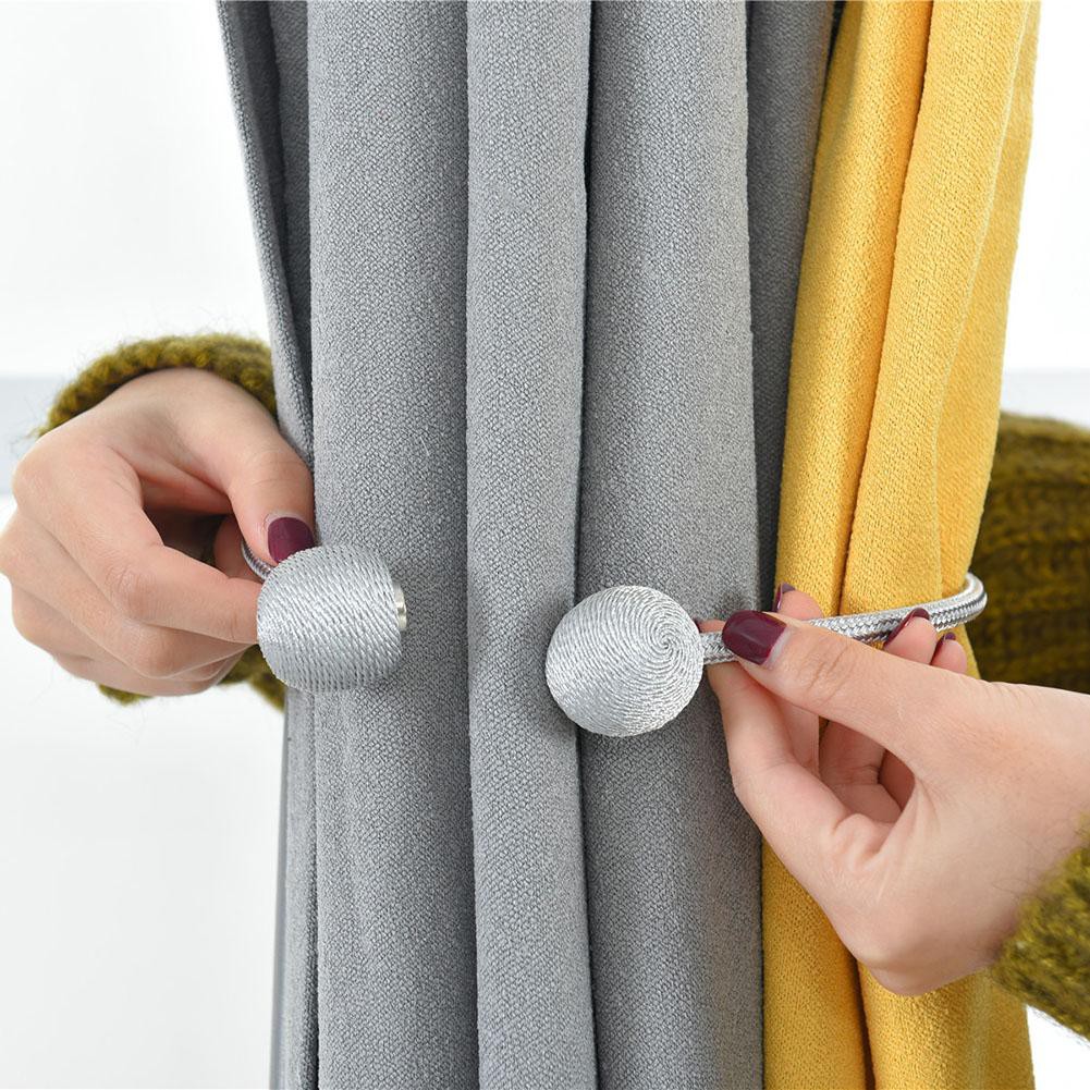 2pcs Brightric Magnet Curtain Holder Tiebacks Braided Spherical