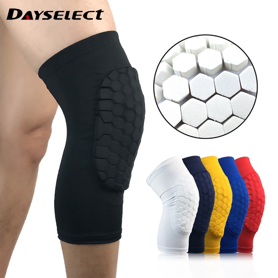 DAYSELECT 1PC Honeycomb Knee Pads Basketball Sport Kneepad Volleyball Knee Protector Brace Support Football Compression Leg Sleeves