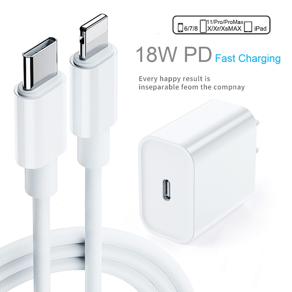 18w Pd Fast Charging For Iphone 12 9v 2a Usb C Type C To Lightning 1 2m Cable Charger Adapter For Iphone 11 11pro Max Xs Ipad Mini Pro Air Shopee Singapore