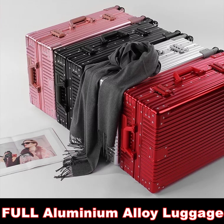 *SG Stock* FULL Aluminium Alloy Luggage/Star Luxury Zipless TSA Lock Suit Case/4 SizeS