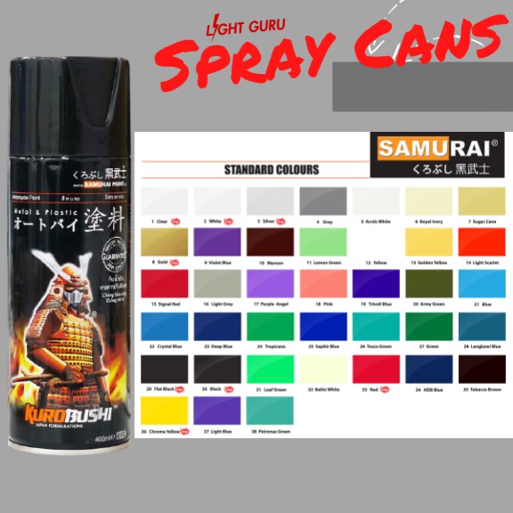 Samurai Kurobushi Standard Spray Paint [2/2] Shopee Singapore