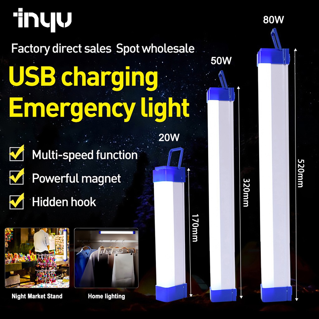 T5 USB Rechargeable Led Light Tube Night Market Light Portable