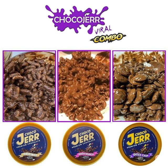 Chocojerr Viral Choco Jar Bubble Rice Baby Crunch Qkiss Chip Combo Set Promo Shopee Singapore