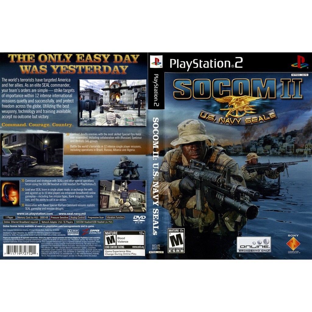 Ps2 Game Collection Socom 2 Us Navy Seals Shopee Singapore