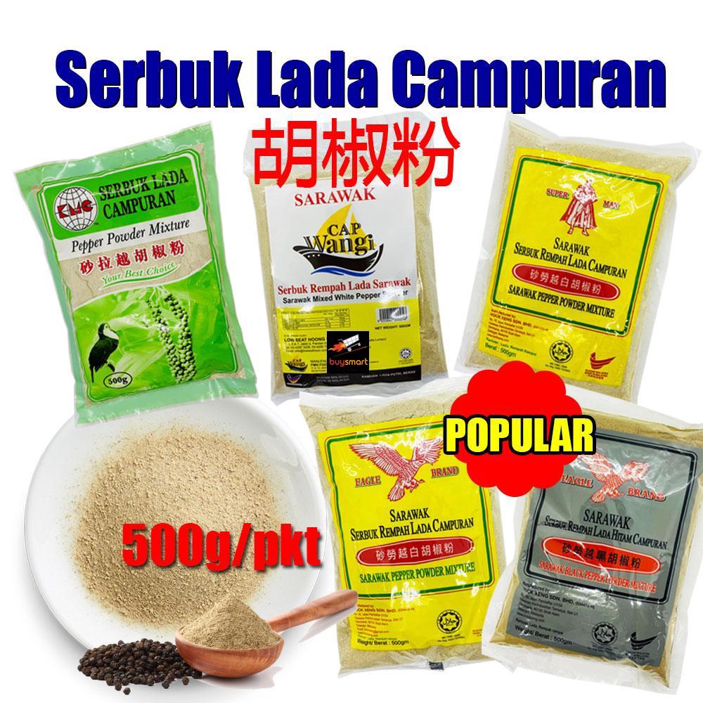 Shop Malaysia Serbuk Lada Sarawak Pepper Powder Mixture 500g Eagle Brand Cap Wangi Kmc Super Man Black White Pepper Powder Shopee Singapore