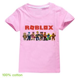 Roblox Pattern Printing Girls Fashion Tee Shirts Children Casual New Clothes Boys T Shirts Kids Summrt Short Sleeve Tops T Shirt Shopee Singapore - galaxy shirt girlboy roblox