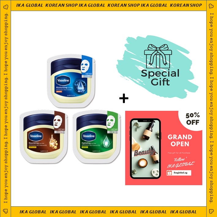 [Vaseline] Mask Pack 6 packs +1 for free ( random ) Moisturizing