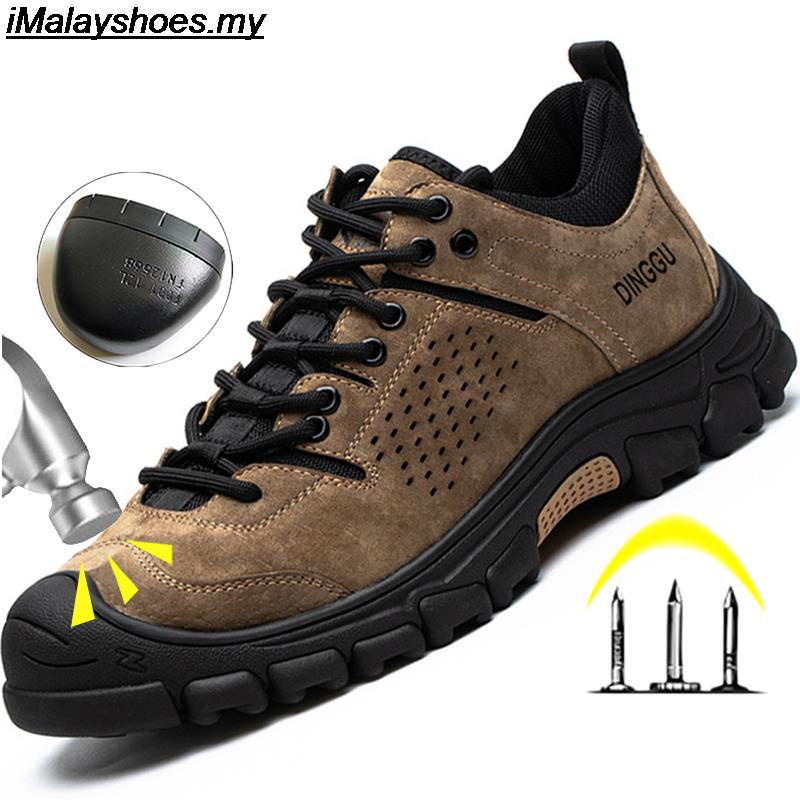 Indestructible Work Safety Shoes For Men Steel Toe Work Boots Suede
