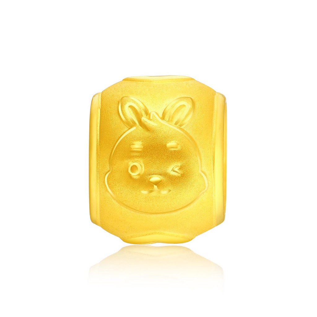 CHOW TAI FOOK 999 Pure Gold Charm - Zodiac Rabbit: Winking R31484 ...