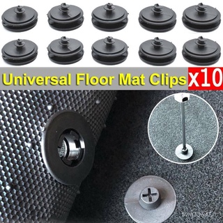 10pcs New Black Car Mat Carpet Clips Fixing Grips Clamps Floor Holders Sleeves
