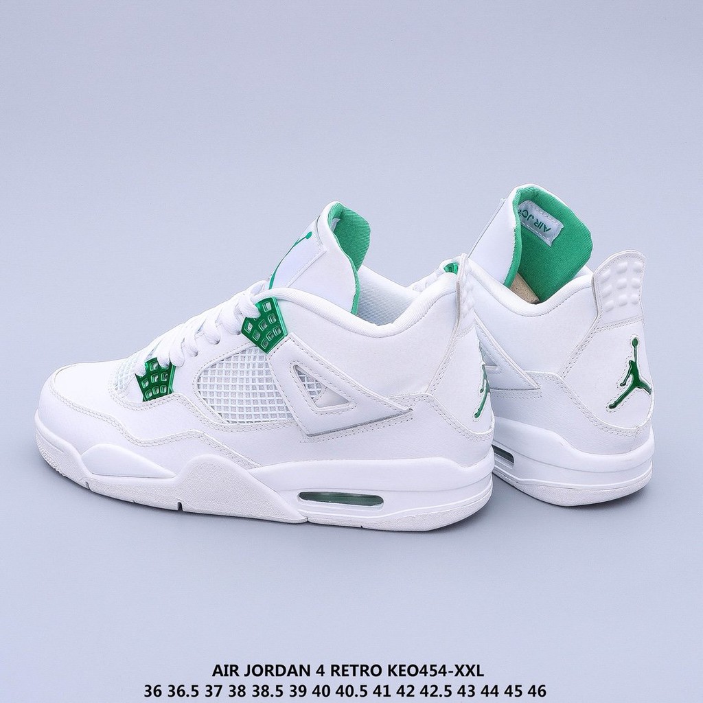 jordan 4s white and green