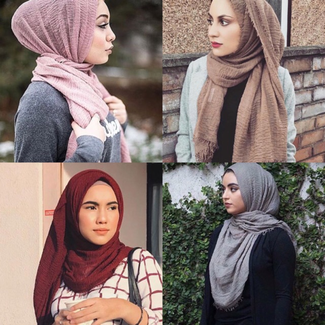 Shawl Fringe Arabic Wideshawl Cotton Tak Payah Gosok Shawl Travel Shopee Singapore