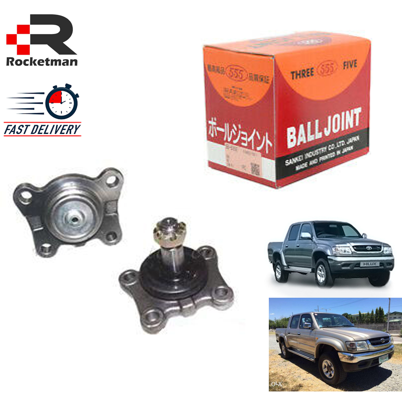 Three Five Lower Ball Joint Toyota Hilux Ln166 Sr Turbo Kdn165 Sb2722 Shopee Singapore