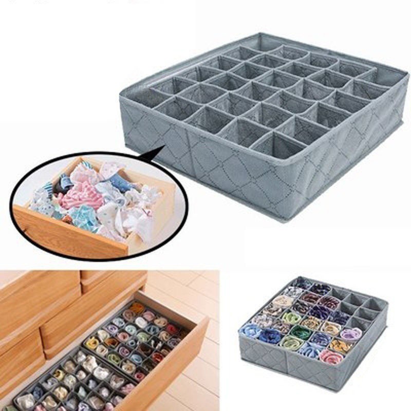 Foldable Bamboo Charcoal Underwear Socks Drawer Organizer Storage