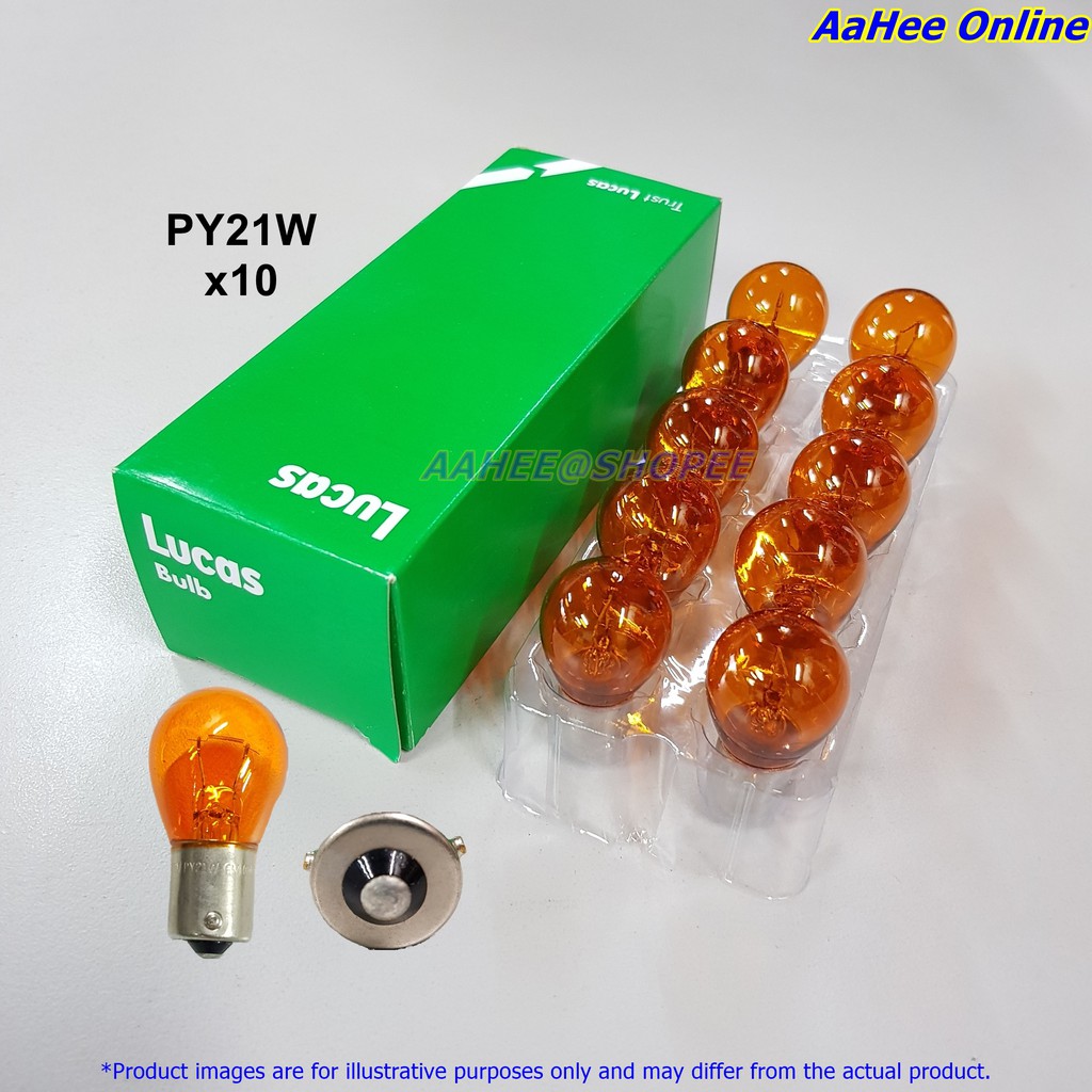 10 x Osram 581 PY21W BAU15S Amber Indicator Light Bulb 12v 21w 7507 