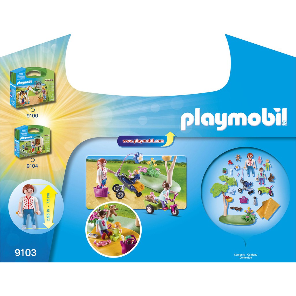 playmobil 9103 family fun family picnic large carry case