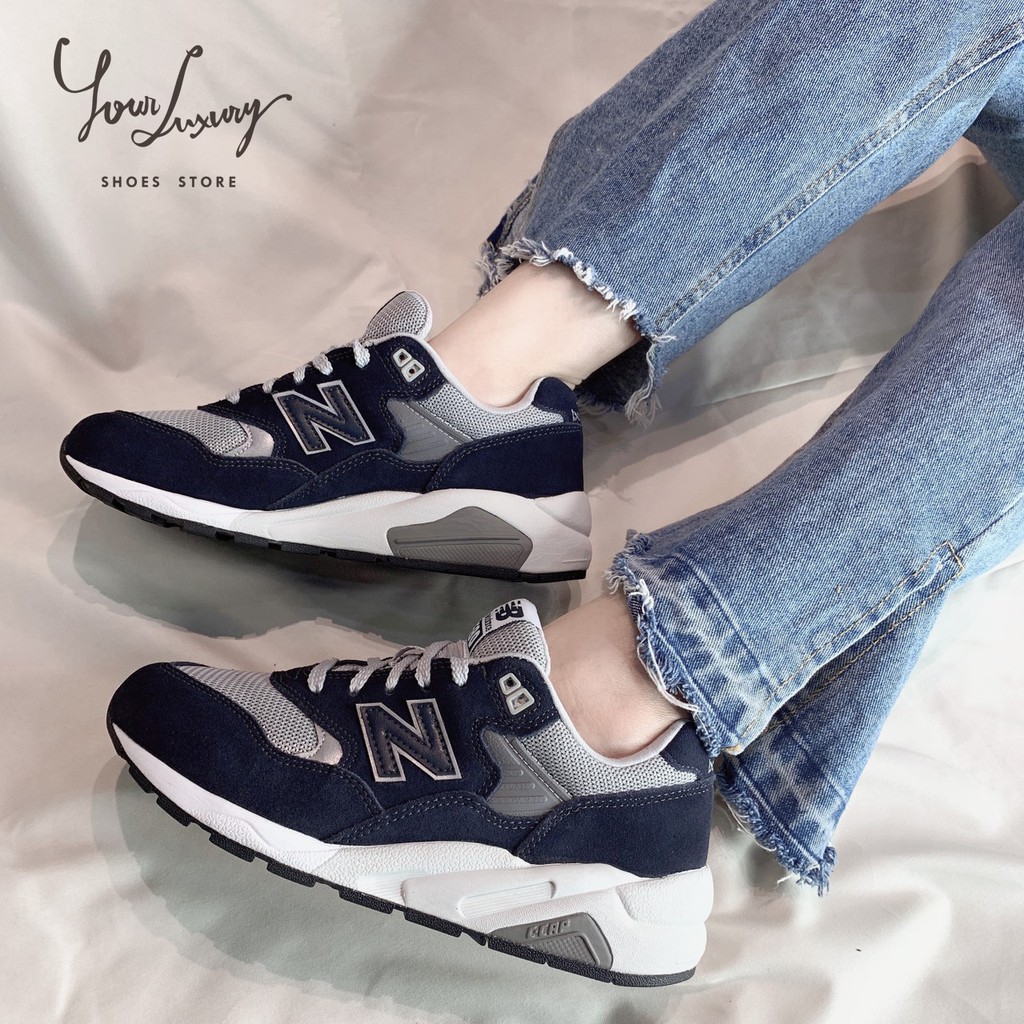 New Balance 580 Men And Women Shoes Couple Shoes Dark Blue Shopee Singapore