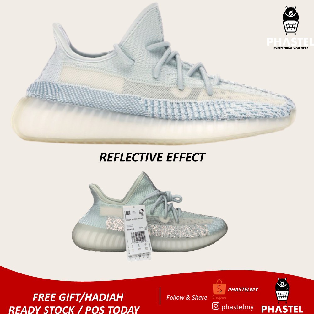 yeezy 350 white reflective