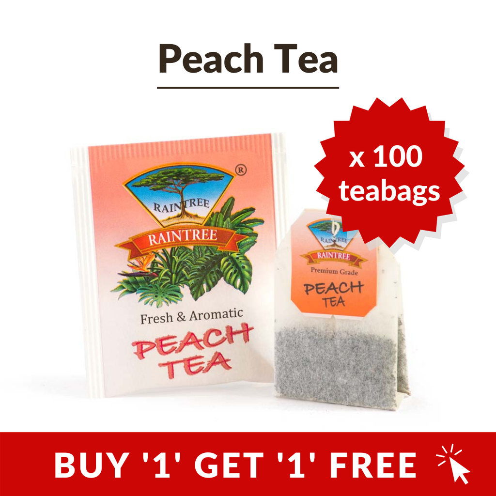Premium Peach Tea (8 or 100 tea bags) Raintree Halal Certified