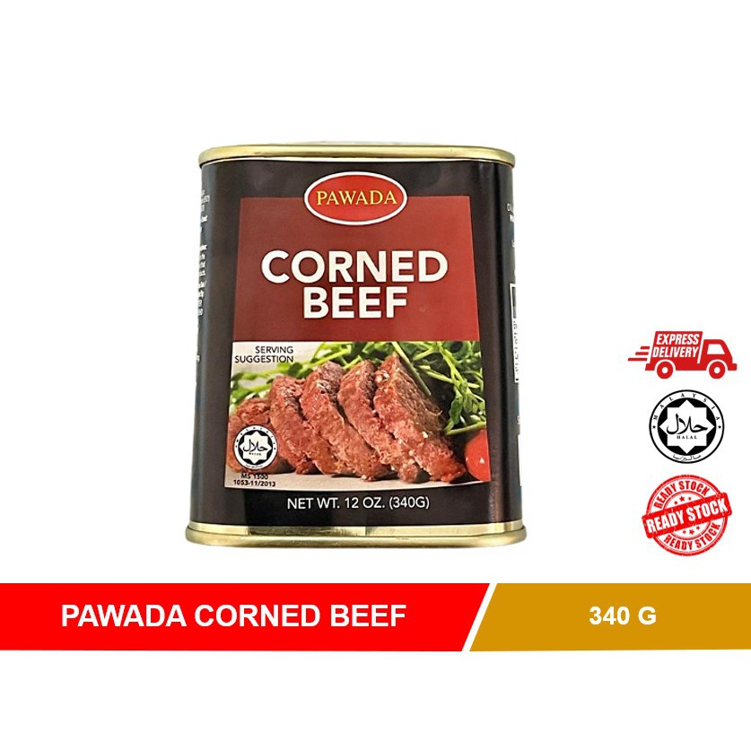 Ready Stock Halal Pawada Corned Beef 340g Expiry 2024 Shopee Singapore