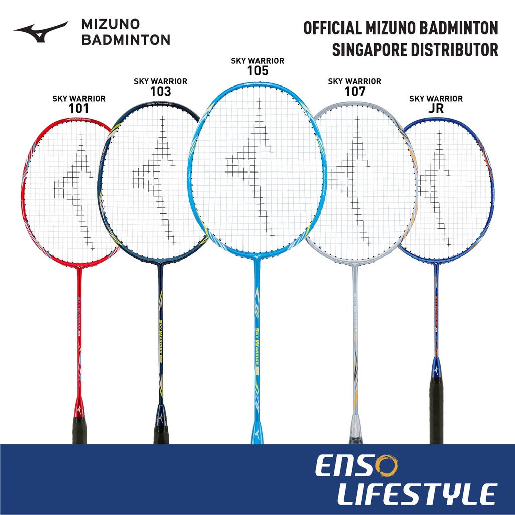 Mizuno Badminton Racket Sky Warrior Series (Strung) (Beginner / Entry ...