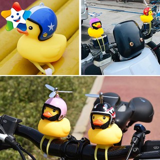 rubber duck with helmet for bike