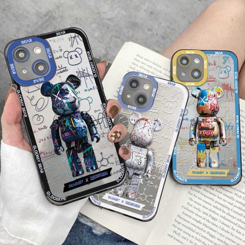 iPhone 13 case Black Kaws Bearbrick Graffiti compatible for iphone 12 ...