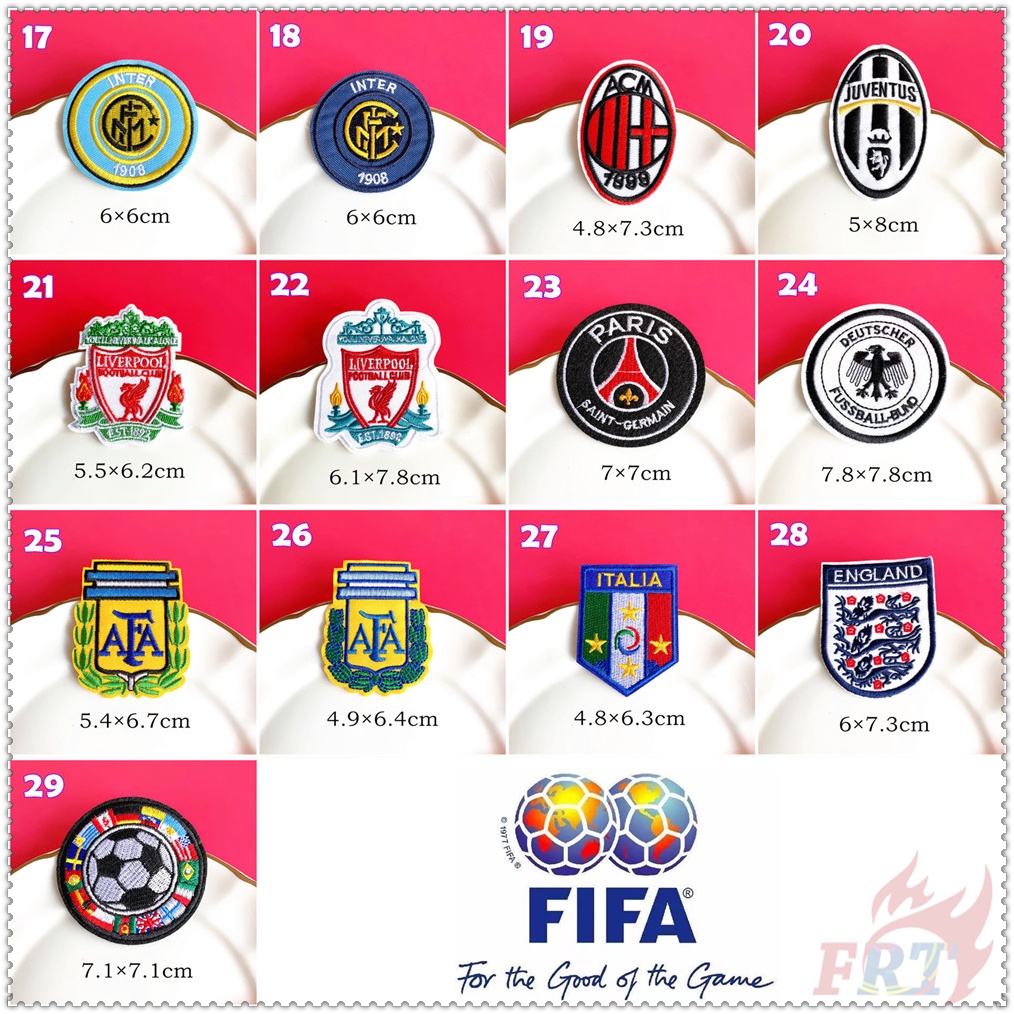 Fifa Football Club National Football Team Iron On Patch 1pc Diy Embroidery Patch Iron On Sew On Badges Patches Shopee Singapore